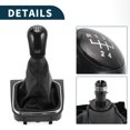 thumbnail image 4 of Perilla de Cambio Manual de 5 Velocidades con Cubierta para VW Eos No.1K0711113CG Perilla de Palanca de Cambio delantera de plástico negro de cuero sintético 1 Pcs, 4 of 6