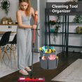 thumbnail image 3 of Cleaning Caddy with Handle, Cleaning Products Organizer, 17L Foldable Tool Bag, Storage Basket, Cleaning Supply Caddy, Portable Multi Cleaning Bucket Bag for Home, Garden, Picnic (Dark Grey), 3 of 7
