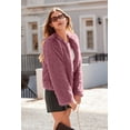 thumbnail image 3 of Abrigo PRETTYGARDEN Invierno 2025 Corto de Piel Sintética Rojo XXL, 3 of 8