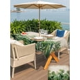 thumbnail image 5 of Outdoor Tablecloth with Umbrella Hole for Patio/Picnic/Party/Camping, Tropical Plants Waterproof Table Cloth Rectangle Table Cover Washable, Summer Vintage Monstera Green Palm Leaves (54"x 80"), 5 of 9