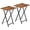 Rustic Brown and Black, variant on HOOBRO TV Trays Set of 2 Folding TV Tables Snack Tables Laptop Table Stable Metal Frame Rustic Brown BF25BZ01