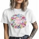 thumbnail image 4 of Camisetas gráficas casuales de manga corta para hombre con diseño de flor, huevo de Pascua y mariposa, 4 of 8