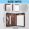 thumbnail image 4 of Carpeta Portfolio Organizer Eshow de piel sintética con cierre, 33 x 26 x 2 cm, 4 of 9