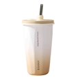 thumbnail image 6 of 20oz Thermal Cup with Straw Stainless Steel Insulated Coffee Tumbler Double Wall Vacuum Sealed Coffee Mug for Work Home Outdoor Car, 6 of 8