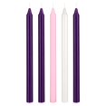 thumbnail image 1 of Mega Candles 5 velas sin perfume de Adviento de Navidad, velas cónicas rectas, velas de cera vertidas a mano, 12 pulgadas x 7/8 pulgadas, días festivos, iglesia, celebración devocional, fiesta y más, 1 of 1