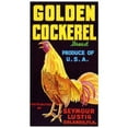 thumbnail image 2 of Anonymous 10x14 Gold Ornate Wood Frame and Double Matted Museum Art Print Titled - Golden Cockerel Brand Produce Label (1930-1950), 2 of 4