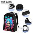 thumbnail image 5 of Gorillaz Backpack Unisex Bookbag Rucksack Printing Shoulder Bag Back To School Bag Travel Hiking Daypack, 5 of 8