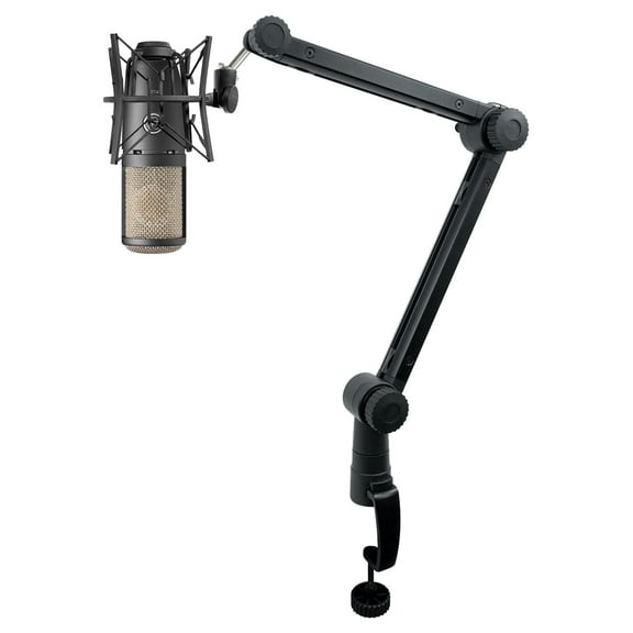 AKG P220 Studio Condenser Recording Microphone Shockmount Pro Mic Boom Arm