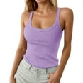 thumbnail image 3 of LILIYA Athletic Tank Tops for Women Classic Solid Summer Tank Tops Adjustable Straps Soft Round Neck High Strechy Sleeveless Cami Camisole Shirt Vacation Fashion Outfit Clothes, 3 of 5