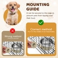 thumbnail image 4 of SUSWIM Crate Dog Bowl, Removable Stainless Steel Hanging Pet Kennel Cage Bowl Food & Water Feeder Coop Cup for Puppy, Cat, Rabbit,Guinea Pigs 2pcs (gray，Small), 4 of 7