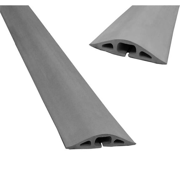 Electriduct D-2-LP-5-GY 5 ft. D-2 Rubber Duct Cord Cover & Electriduct Rubber Cable Protector, Gray