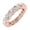 Rose Gold, variant on Panama - Bar Set Round Cut Diamond Eternity Band