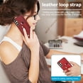 thumbnail image 5 of Allytechgroup Galaxy S23 FE 5G Case 6.4", FRID Blocking Hidden Cards Slots Kickstand Wristband Wallet Phone Case Cover for Samsung Galaxy S23 FE, Red, 5 of 6