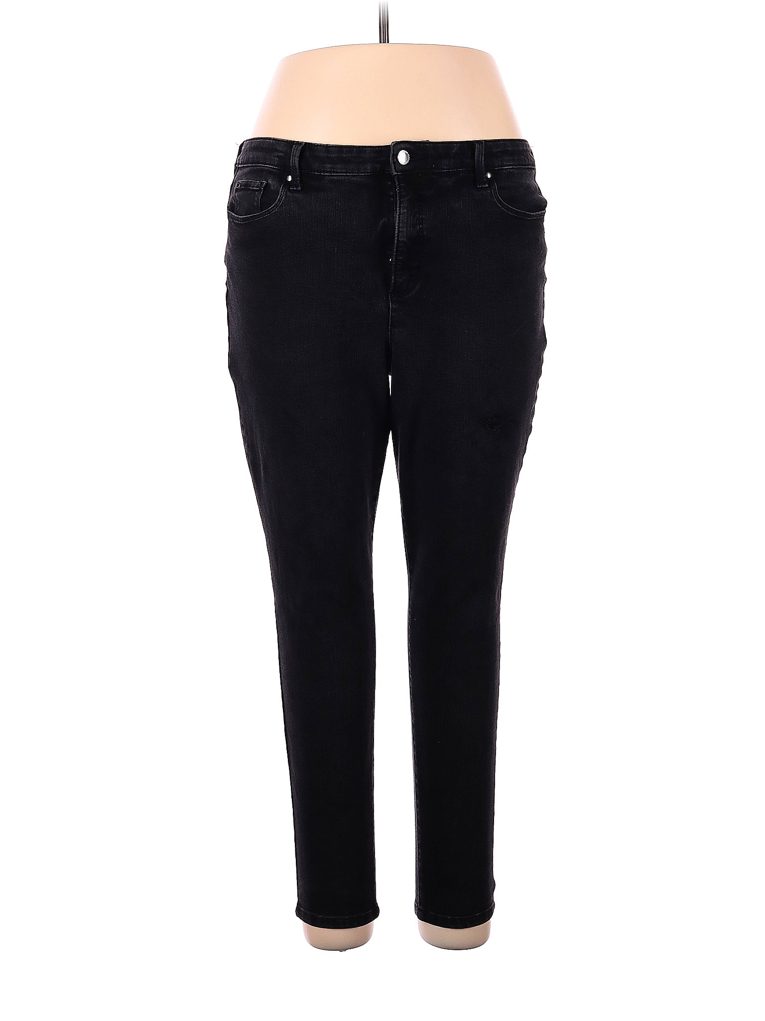 Charter Club Womens Black Denim Mid-Rise Boot Cut Jeans Plus 14W BHFO 1440 