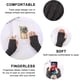 thumbnail image 4 of Guantes sin dedos para mujer, 4 pares de guantes sin dedos, puños, calentadores de brazos, muñequeras, de punto, cortos, de punto, medio dedos, 4 of 7