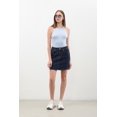 thumbnail image 4 of Banny Jeans Women's High Waisted Stretch Denim Mini Skirt, Navy Blue, Size S, 4 of 8