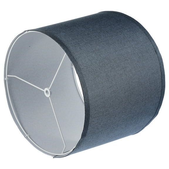 IBASETOY Blue Linen Table Lamp Shade with Iron Frame Round Shape for Home Lighting