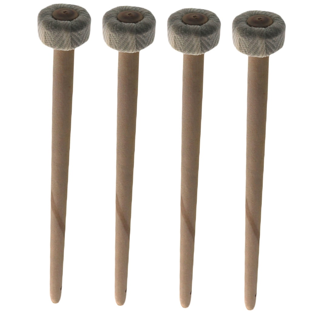 EXHUMKY 4-Pack Round Drumsticks for Drums, Lightweight Percussion Mallets with Simple Design for Beginner and