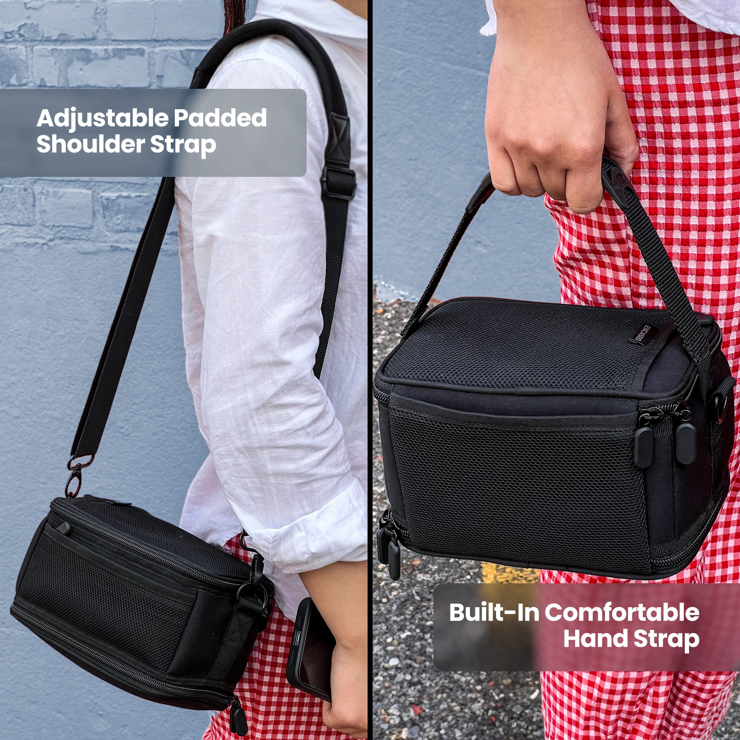 Encased Breastmilk Cooler Bag Designed for 6 Medela Express Milk Bottles - Insulated Freezable Storage Bag with Built-In Ice Packs for Travel / On the Go Moms