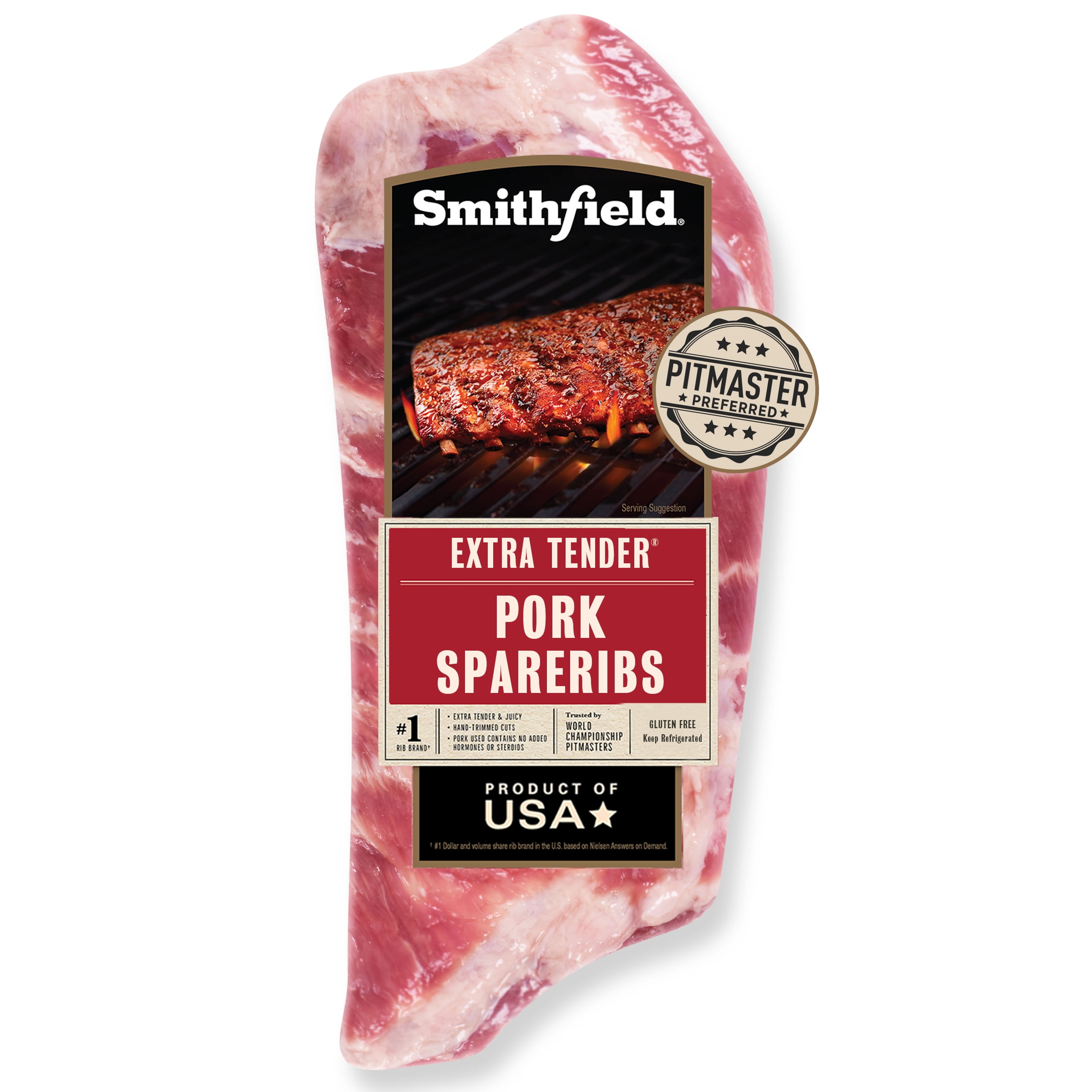 Smithfield Fresh Pork Spareribs, 3.7 - 7.9 lb