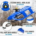 thumbnail image 3 of ArcticThrill Snow Sled for Kids - SnowRush Sledge - Single Rider Racer Toboggan with Pull Rope and Steering Wheel; Outdoor Plastic Winter Sleigh for Toddlers & Kids, 3 of 9