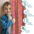 thumbnail image 3 of Paisley and Floral Red Pattern Insulated Teens Curtains Set Of 2, Bedroom Essentials, Toddler Room Decor 42x54in(106x137cm), 3 of 5
