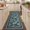 Blue, variant on Non-Slip Entryway 2x6 Runner Rug, Low Pile Stain Resistant Mat Ideal for High Traffic Area, Ultra-Thin Carpet Runner for Bedroom Hallway Home Decor, Black