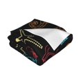 thumbnail image 3 of XMXT Throw Blanket, Seahorse Starfish Pattern Machine Washable Blankets for Sofa, 40 x 30 inches Multicolor, 3 of 9