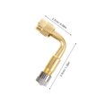 thumbnail image 2 of Minkissy 2Ud Extensión De Válvula De Aire Para Neumáticos Compatible Con Patinete Eléctrico Dorado, 2 of 8