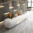 thumbnail image 3 of Paint cashier reception desk FRP modern welcome desk creative arc beauty salon bar reception desk My Lux Decor Round, 3 of 16