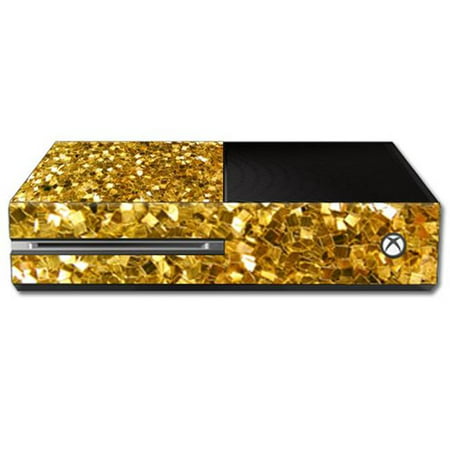 MightySkins MIXBONE-Gold Chips Skin Decal Wrap for Microsoft Xbox One Console - Gold Chips Each Microsoft Xbox One Console Skin kit is printed with super-high resolution graphics with a ultra finish. All skins are protected with MightyShield. This laminate protects from scratching  fading  peeling and most importantly leaves no sticky mess guaranteed. Our patented advanced air-release vinyl guarantees a perfect installation everytime. When you are ready to change your skin removal is a snap  no sticky mess or gooey residue for over 4 years. This is a 2 piece vinyl skin kit. You can t go wrong with a MightySkin. Features Skin Decal Wrap for Microsoft Xbox One Console Microsoft Xbox One Console decal skin Microsoft Xbox One Console case gold white Patterns/Fashion glam chips flakes fashion d cor Microsoft Xbox One Console skin Microsoft Xbox One Console cover Microsoft Xbox One Console decal 2 Piece Skin Kit- Covers the Microsoft Xbox One Console Durable Laminate that Protects from Scratching  Fading & Peeling Will Not Scratch  fade or Peel Proudly Made in the USASpecifications Design: Gold Chips Compatible Brand: Microsoft Compatible Model: Xbox One Console - SKU: VSNS60990