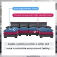 thumbnail image 3 of 109.8" Modular Sectional Sofa, U-Shaped Sofa Couch with Double Chaise Lounge & Double Cushion, 6-seat Upholstered Symmetrical Sofa with Pillows for Living Room(Velvet-Gray), 3 of 7