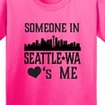 thumbnail image 4 of Inktastic Seattle Washington Someone Loves Me Skyline Youth T-Shirt, 4 of 5