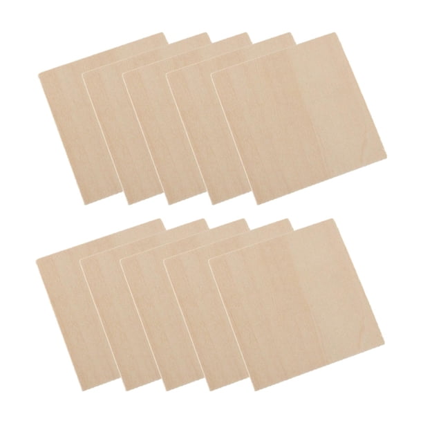10 piezas de madera sin terminar para decorar el hogar, tablero de madera para pintar y hacer manualidades. Cuadrado