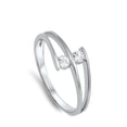thumbnail image 2 of Solitaire Two Stone Engagement Ring For Women's Gift 1.8 Ct Diamond 14K White Gold Over, 2 of 2