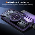 thumbnail image 4 of Allytech Crystal Clear Case for Samsung Galaxy S24 Plus with 360° Rotatable Ring Holder Kickstand, [Compatible with MagSafe] Soft Bumper + Hard PC Hybrid Protective [Non-Yellowing] Case, Purple, 4 of 7