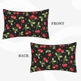 thumbnail image 4 of Haiem Pillowcase for Hair and Skin Queen - Sweet Red Cherry Printed Soft Pillowcase with Envelope Closure-20"x30", 4 of 9