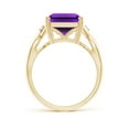 thumbnail image 2 of ANGARA Natural 6.5 Ct. Amethyst with Diamond Classic Ring in 14K Yellow Gold for Women (Ring Size: 5), 2 of 8