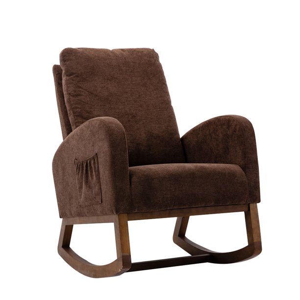 Rocking Chair Heavy Duty Rocker Recliner High Backrest Armrest Reclining Armchair For Living Room Coffee Walmart Com Walmart Com