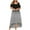 Gray Womens Summer Dress, variant on USSUMA Dress for Women Wedding Guest, Women's Plus Size Summer Maxi Dresses Short Sleeve Casual Loose Gradient Long Dress
