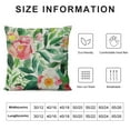 thumbnail image 5 of Creowell Spring Pillow Covers ,Pink Flowers Green Leaves Watercolor Floral Throw Pillow Case Home Decorations Cushion Cover for Couch Sofa Bed Farmhouse Indoor Outdoor Decor, 5 of 5