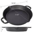 thumbnail image 2 of 17-Inch Pre-Seasoned Cast Iron Skillet with Dual Assist Handles – Versatile Oven, Stovetop, Grill & Induction Safe Pan – Superior Heat Retention & Even Cooking – Ultimate Heavy-Duty Cookware, 2 of 6
