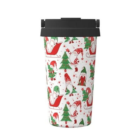 

Junzan Gnomes Merry Christmas for Stainless Steel Vacuum Insulated Tumbler - Reusable Insulated Cold Brew Iced Coffee Cup Thermos -Gifts for Women Men Him Her