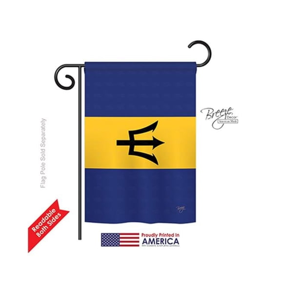 Breeze Decor 58342 Barbados 2-Sided Impression Garden Flag - 13 x 18.5 in.