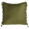 thumbnail image 2 of SAFAVIEH Dandria Solid Fringe Accent Pillow, 18" x 18", Dark Green, 2 of 3