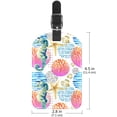 thumbnail image 6 of Square 2Pack PU Leather Seahorse Coral Reef Cruise Luggage Tag with Privacy Cover and Name ID Tag for Travel Handbags Backpacks Luggage Tags, 6 of 6