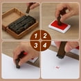 thumbnail image 3 of Uxcell Letter Stamps Number Stamps, 70Pcs Vintage Wood Rubber Stamp Set, 3 of 6