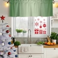 thumbnail image 6 of Green Ombre Valances for Windows, Decorative Rod Pocket Window Valance Curtains, Modern Gradient Abstract Art Short Curtain Drapes for Kitchen/Bathroom/Living Room, 2 Panels, 54" W x 18" L, 6 of 8