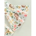 thumbnail image 7 of Jxzom Toddler Girl Easter Outfit 6M 12M 18M 2T 3T 4T Bunny Carrot Print Short Sleeve T-Shirt Flared Pants Summer Clothes Set, 7 of 7