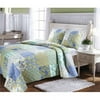Vintage Jade Quilt Queen 3 Pcs Bedspread Set 90x90 by Greenland Home Fashions